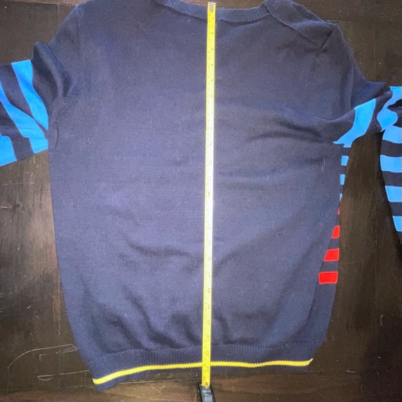 Benetton noticeable stripes sweater / Women Large/ 100% cotton /  long sleeves - Picture 5 of 10